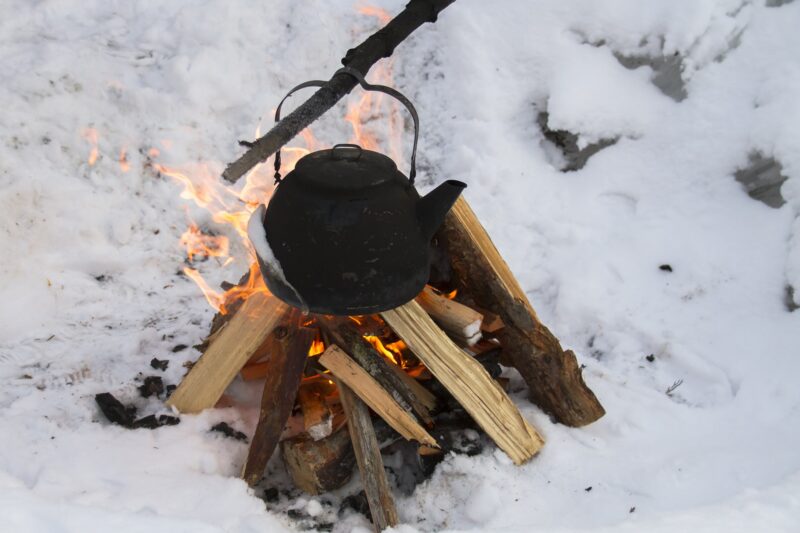 Outdoor Kochen Feuer Survival